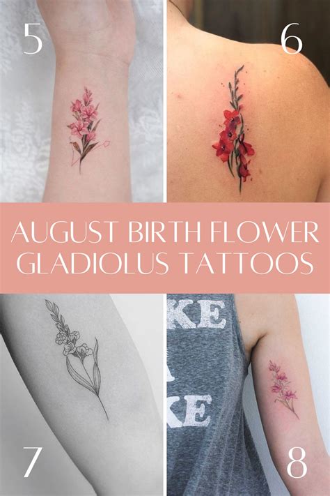 august and may birth flower tattoo|august birth flower tattoo ideas.